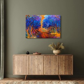 Kép - őszi fa koronák, modern impresszionizmus (90x60 cm)