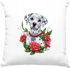 Kutya párna Kutya Virágok Művészet 16 Fehér