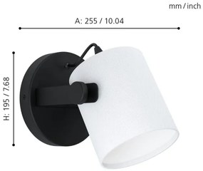 Eglo 43427 - Fali lámpa HORNWOOD 1 1xE27/28W/230V