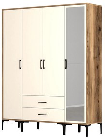 Ruhásszekrény Kiara STR (dió + krém). 1088458