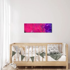 Színes füst képe (órával) (90x30 cm)