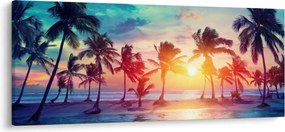 Kép - trópusi naplemente (120x50 cm)