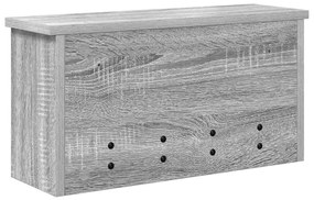 Fali Kabáthorog polcokkal Szürke sonoma 50 x 16 x 26 cm Faanyag