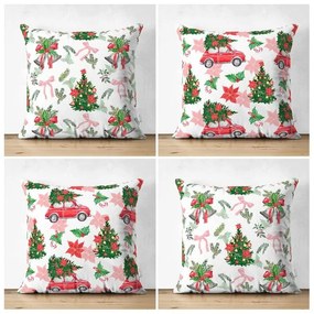 Karácsonyi mintás textil párnahuzat szett 4 db-os 43x43 cm – Mila Home