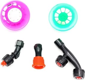 2 az 1-ben akkus permetező KF-16C-47 16 literes kapacitással, 5 különböző fejjel