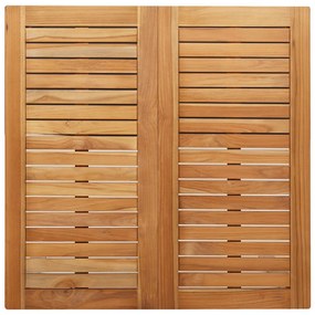 3 Részes Kerti Étkezőszett Tömör Fa Teak, Kültéri Étkezőasztal 90x90x74.5 cm Tömör Fa Teak