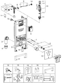 GROHE 36509SH0 - 4 az 1-ben RAPID SLX 1,13 m rozsdamentes acél