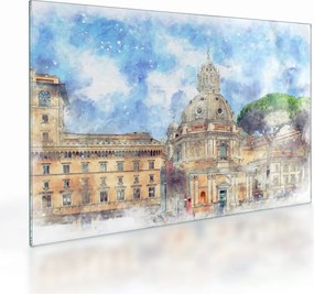 Kép - Santa Maria di Loreto temploma, Róma, Olaszország (üvegen) (70x50 cm)