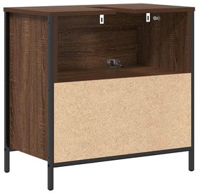 barna tölgy fürdőszobai mosdószekrény fiókokkal 60x34,5x60 cm