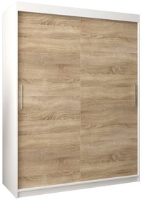 Ruhásszekrény 150 cm Toki (matt fekete + szonoma tölgy). 1064820