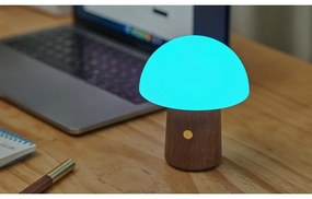 Fehér-sötét natúr színű LED asztali lámpa (magasság 12,5 cm) Alice Mushroom – Gingko