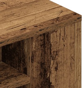 Fali TV Szekrény Régi Fa 100x30x26,5 cm Feltárt Fa
