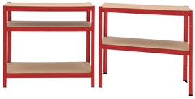 monzana® Polc 180x90x40 cm - piros