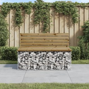 vidaXL impregnált fenyőfa gabion kerti pad 103 x 70 x 65 cm