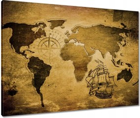 Vászonkép 80x60 Régi vintage térkép