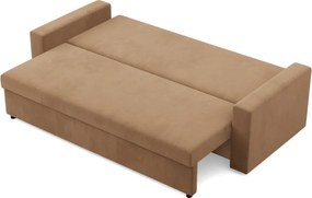 Zeus kanapéágy, szövet anyag, bonell töltet, egyenes kartámasz, barna