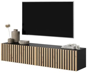 Tv szekrény/asztal Tenessie 138  (fekete + artisan tölgy). 1098789