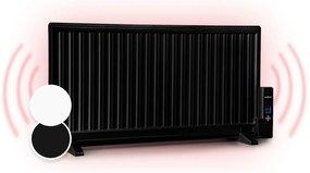 Wallander, olajradiátor, 1000 W, termosztát, olajfűtés, lapos design, fekete