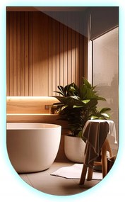 Modern Led tükör 50x90cm Megvilágított tükör fürdőszobába és előszobába