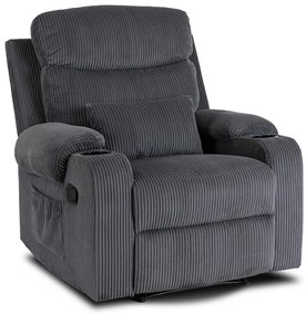 TV és Relaxfotel Szürke Kordbársony Szövettel. TORRES