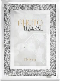 Glamour Képkeret Ezüst 13 x 18 cm Kristályok