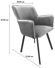 AMELIA étkezőszék, szürke