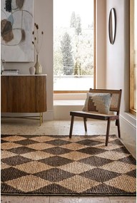 Barna-natúr színű kézi szövésű jutakeverék szőnyeg 120x170 cm Effie Diamond – Flair Rugs