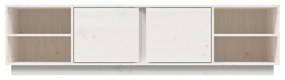 fehér tömör fenyőfa TV-szekrény 156 x 40 x 40 cm