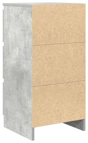 betonszürke szerelt fa tálalószekrény 37,5x35x76 cm