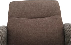 Fotel, barna/ sötétbézs, MILO