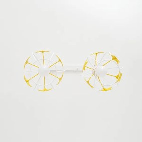 Gyerek csillár zsinóron STARS 2xE27/15W/230V sárga/fehér