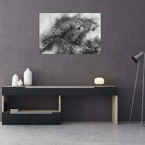 Kép - Akvarell papagájok (90x60 cm)