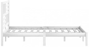 fehér tömör fenyőfa ágy matrac nélkül 150 x 200 cm