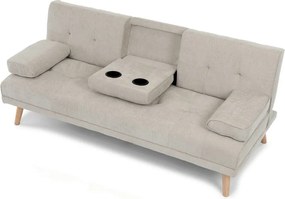 Háromszemélyes kihúzható kanapé, bézs, szövet, ASB-C3034 CRM2