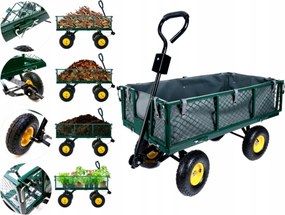 Kocsi Kerti Szállító Talicska Kerti 100 L Szállító Utánfutó