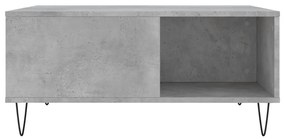 Betonszürke szerelt fa dohányzóasztal 80x80x36,5 cm