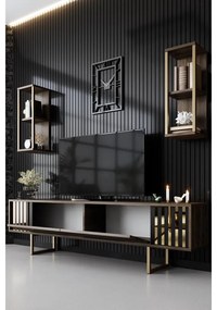 TV szekrény Gold Line - Walnut, Black
