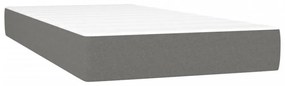 sötétszürke szövet zsebrugós ágymatrac 80 x 200 x 20 cm
