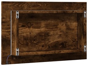 sonoma tölgy szerelt fa LED-es fürdőszobatükör 60 x 8,5 x 38 cm