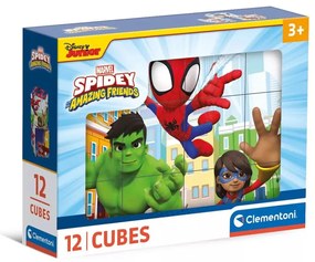 Pókember Spidey mesekocka 12 db-os Clementoni