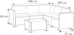 City sarok kerti bútor garnitúra