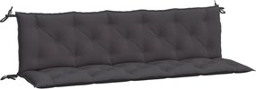 vidaXL 2 db antracit oxford szövet kerti padpárna 180 x 50 x 7 cm