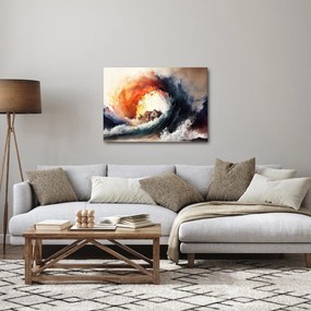 Kép - Az árvíz örvényében, akvarell (70x50 cm)