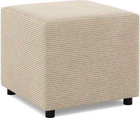 Zeus puff, kordbársony, 50x50, bézs