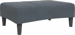 vidaXL sötétszüke bársony lábzsámoly 77x55x31 cm