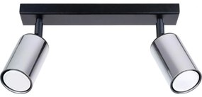 Sollux SL.1367 - Spotlámpa WINX 2xGU10/10W/230V fekete/króm