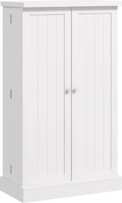 HOMCOM Konyhaszekrény 5 Középső Polccal és 2 Oldalsó Polccal, 6 Szinten, MDF Konyhaszekrény, 60x30x104 cm, Fehér | Aosom