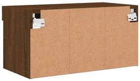 barna tölgy színű TV-szekrény LED-világítással 60 x 30 x 30 cm