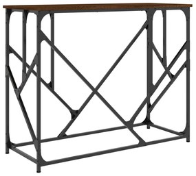 barna tölgyszínű szerelt fa tálalóasztal 100x40x80 cm