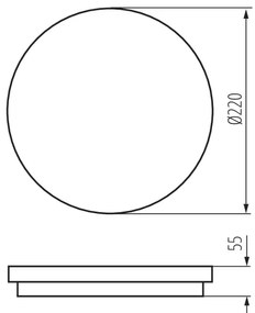 Kanlux 33348- LED Kültéri mennyezeti lámpa BENO LED/18W/230V 4000K antracit IP54